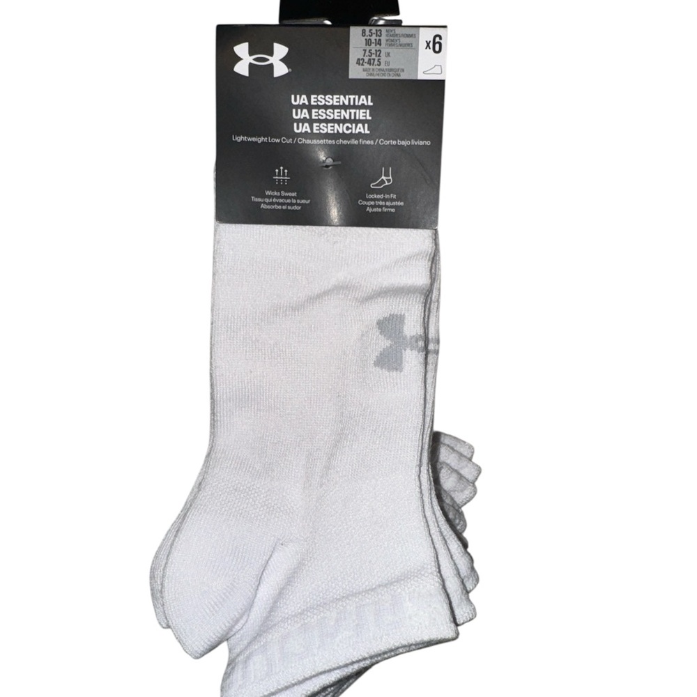 Under Armour White Low-Cut Athletic Socks - 6 Pack